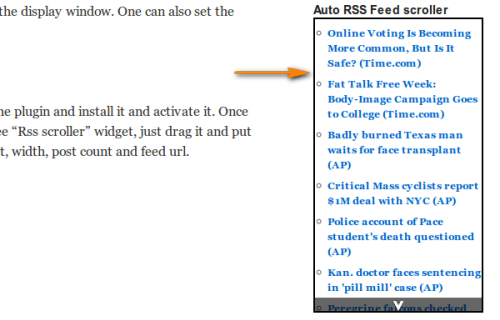 Как вывести в блоге RSS любого сайта | Auto rss feed scroller